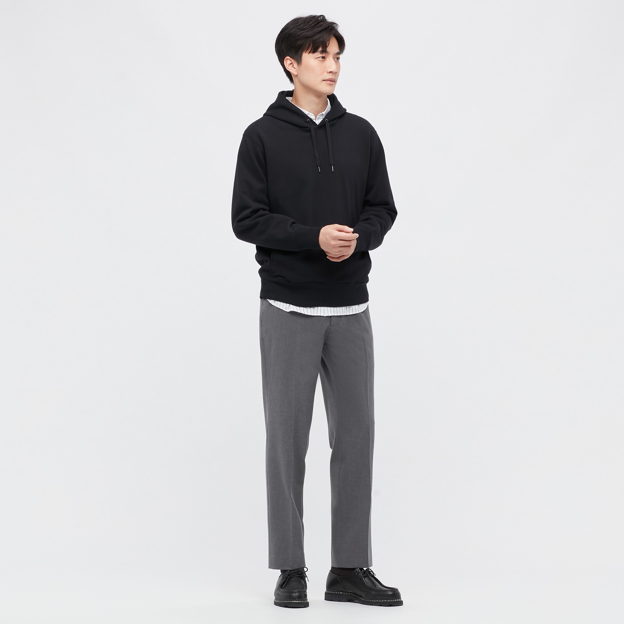 美品☆ユニクロ パンツ UNIQLO アンクルパンツ グレーブラック