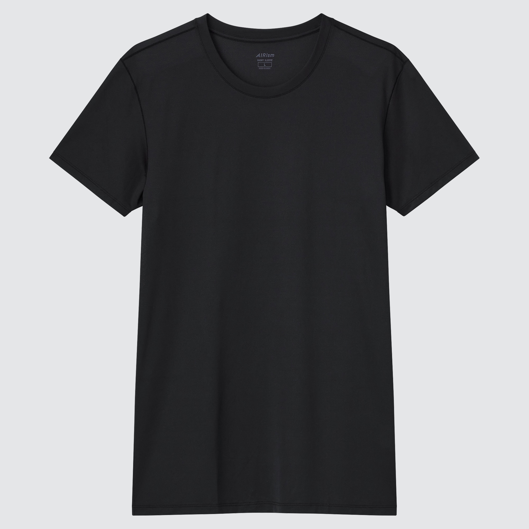 ユニクロ エアリズム メッシュクルーネック Tシャツ ブラック Sサイズ