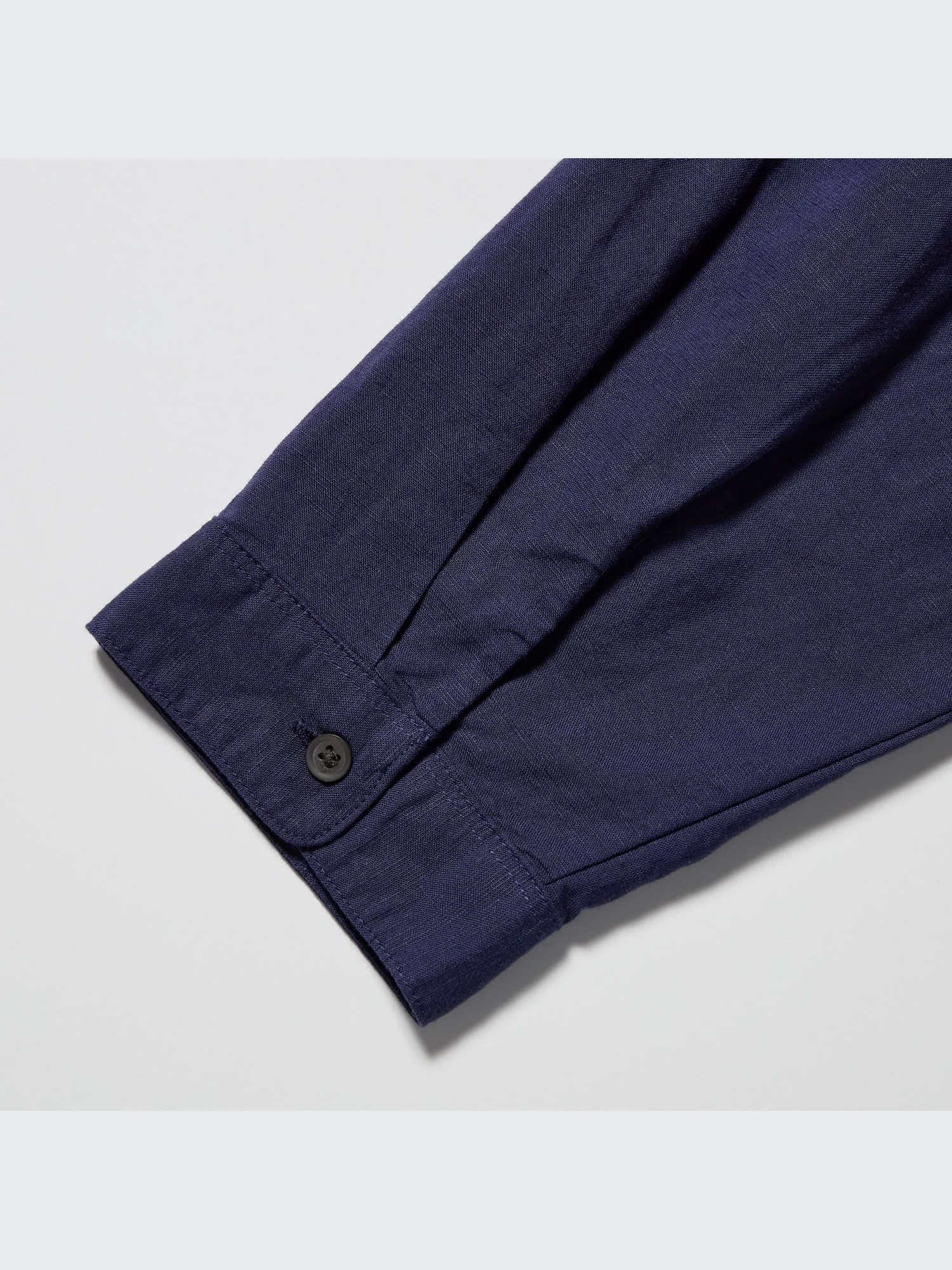 ユニクロ公式 | リネンブレンドバンドカラーシャツ（7分袖）