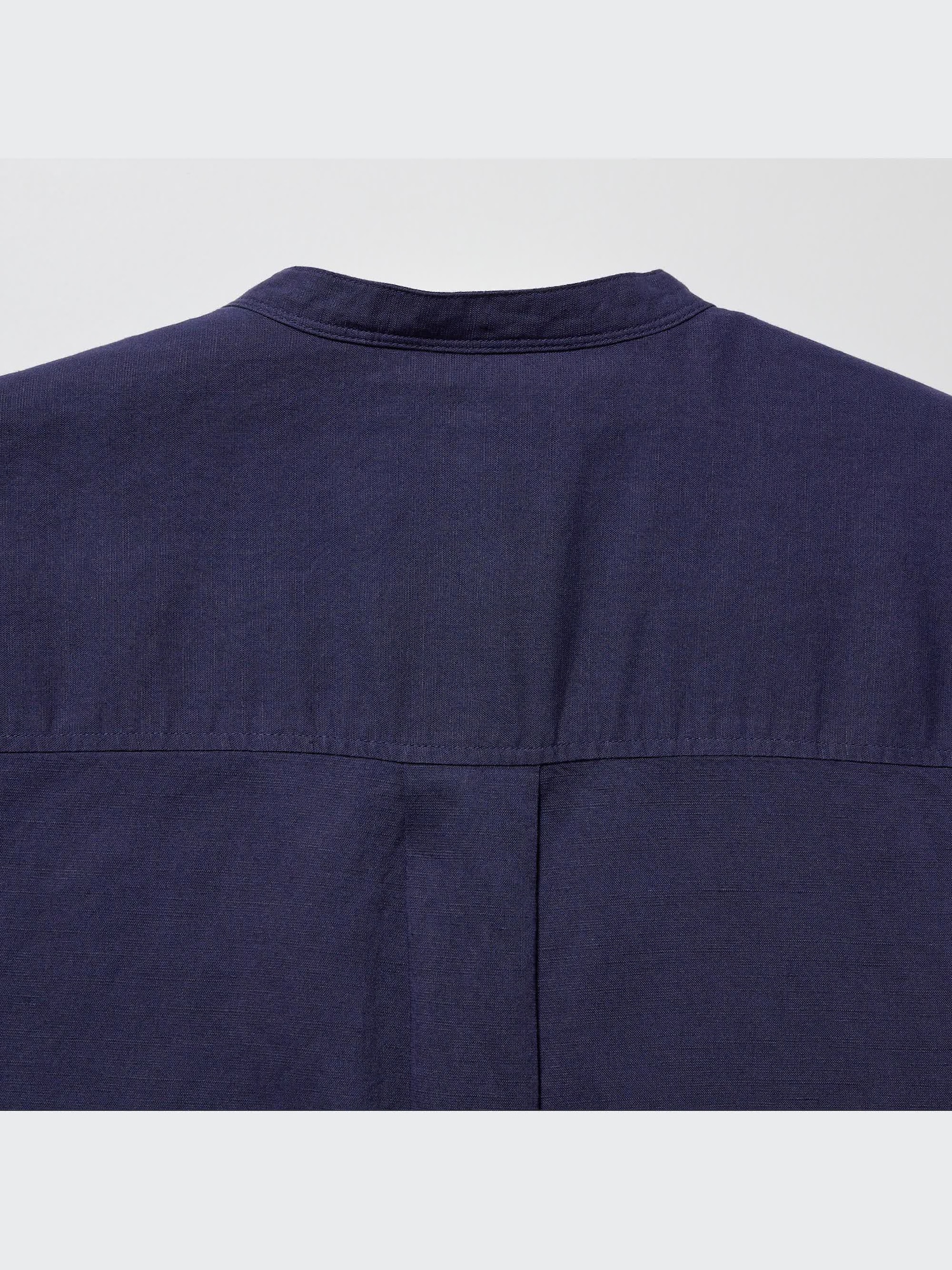 ユニクロ公式 | リネンブレンドバンドカラーシャツ（7分袖）