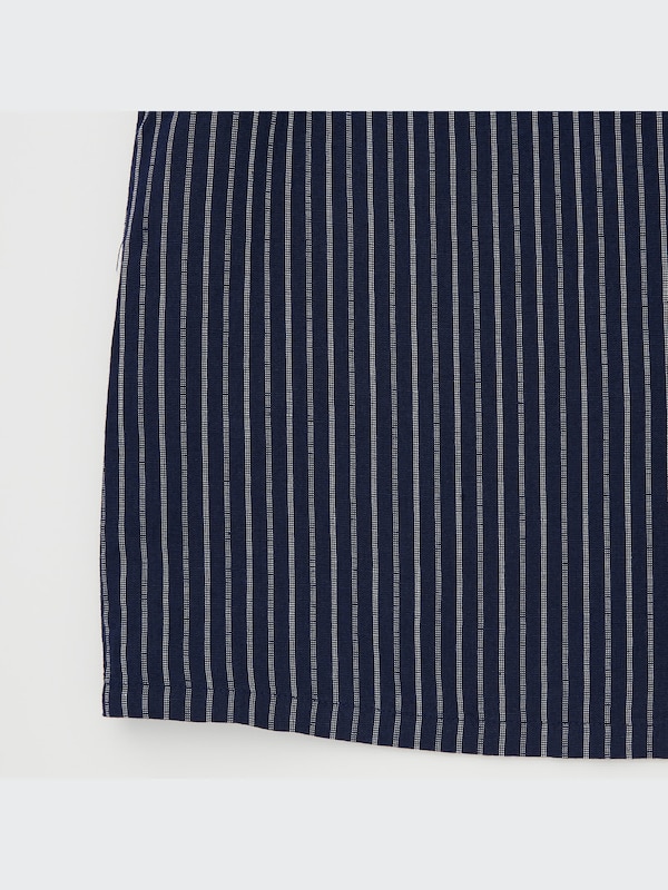 Linen Cotton Striped Sleeveless Blouse