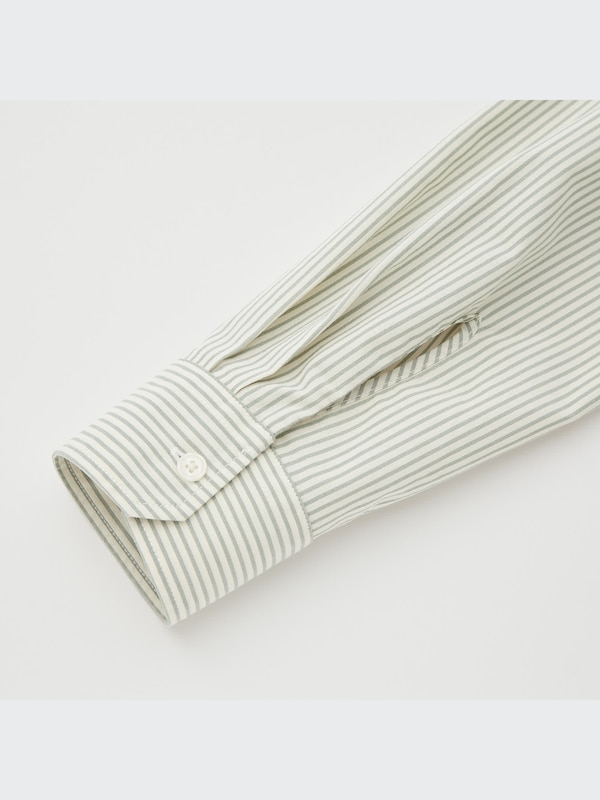 ストライプギャザーワンピース（長袖）