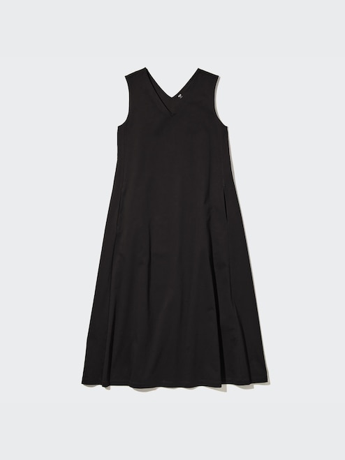 WOMEN'S MERCERIZED COTTON A LINE SLEEVELESS DRESS UNIQLO SG