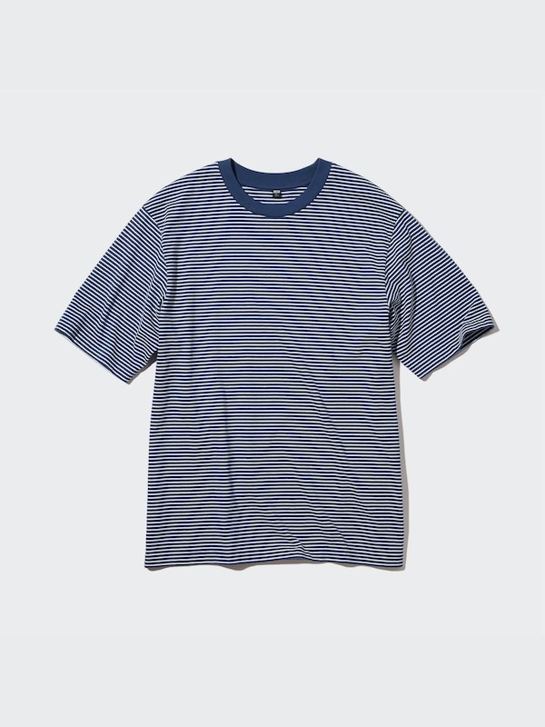 オーバーサイズボーダーTシャツ（5分袖）