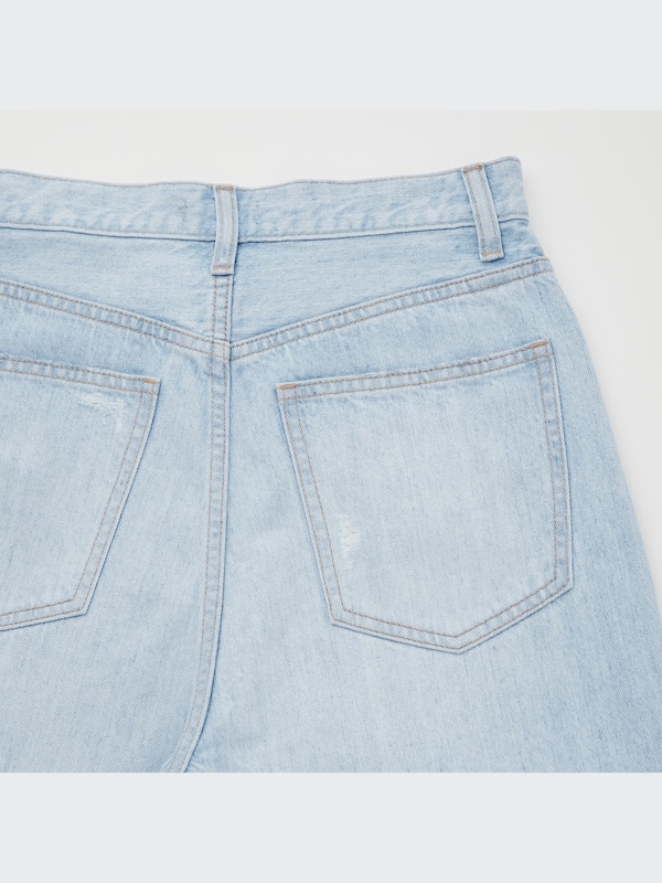 ペグトップハイライズジーンズ（ダメージ・丈長め74cm）