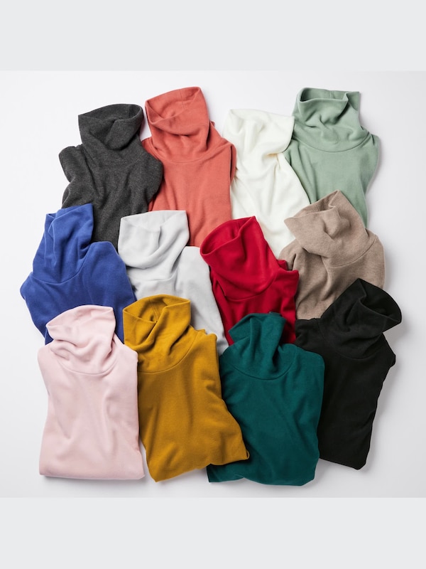 HEATTECH Fleece Turtle Neck Long Sleeve T-Shirt