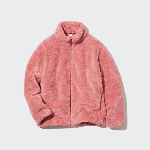 Fluffy Yarn Fleece Full-Zip Long Sleeve Jacket