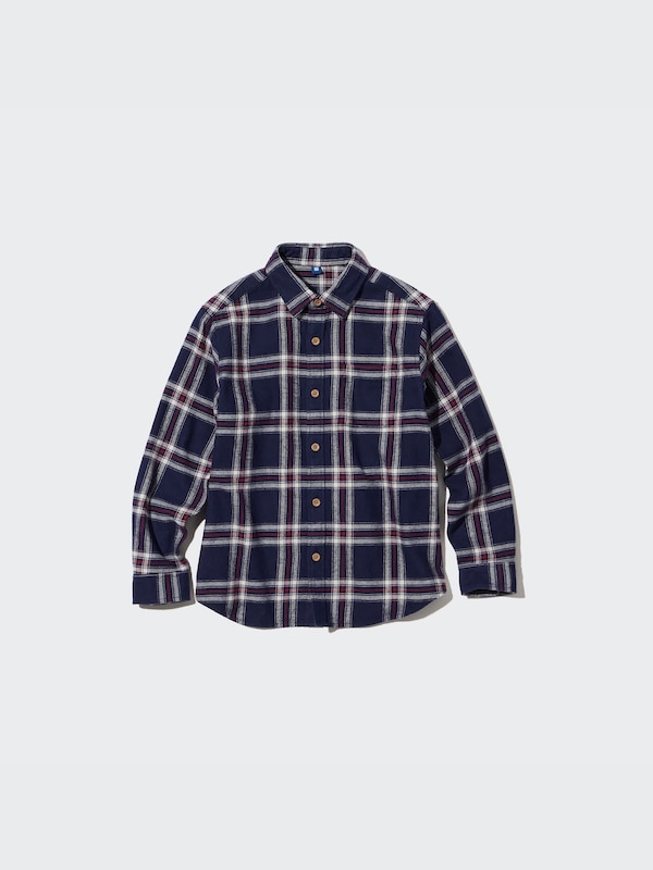 フランネルチェックシャツ（長袖）