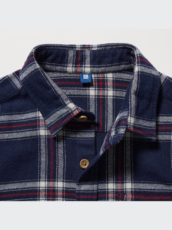 フランネルチェックシャツ（長袖）