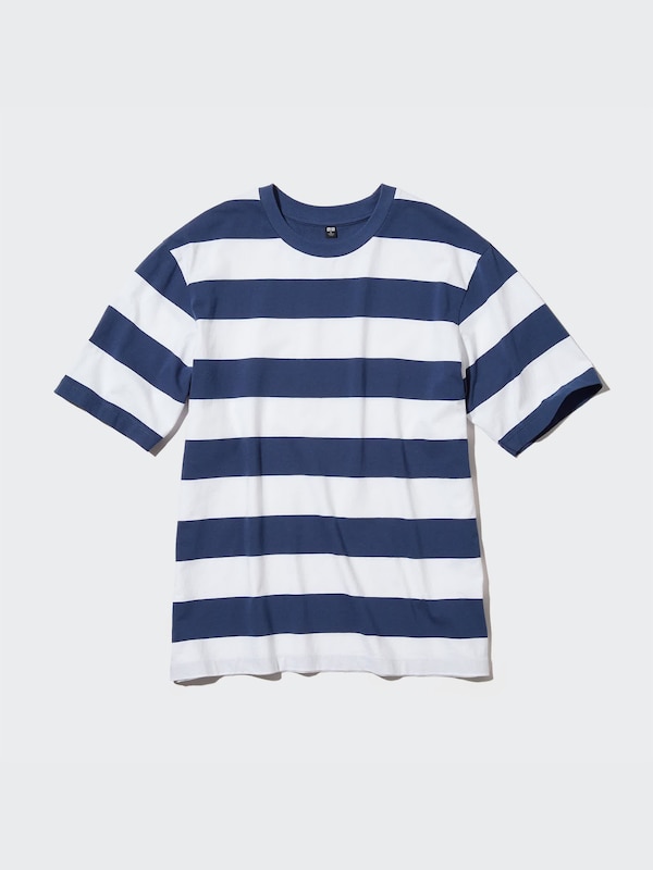 オーバーサイズボーダーTシャツ（5分袖）