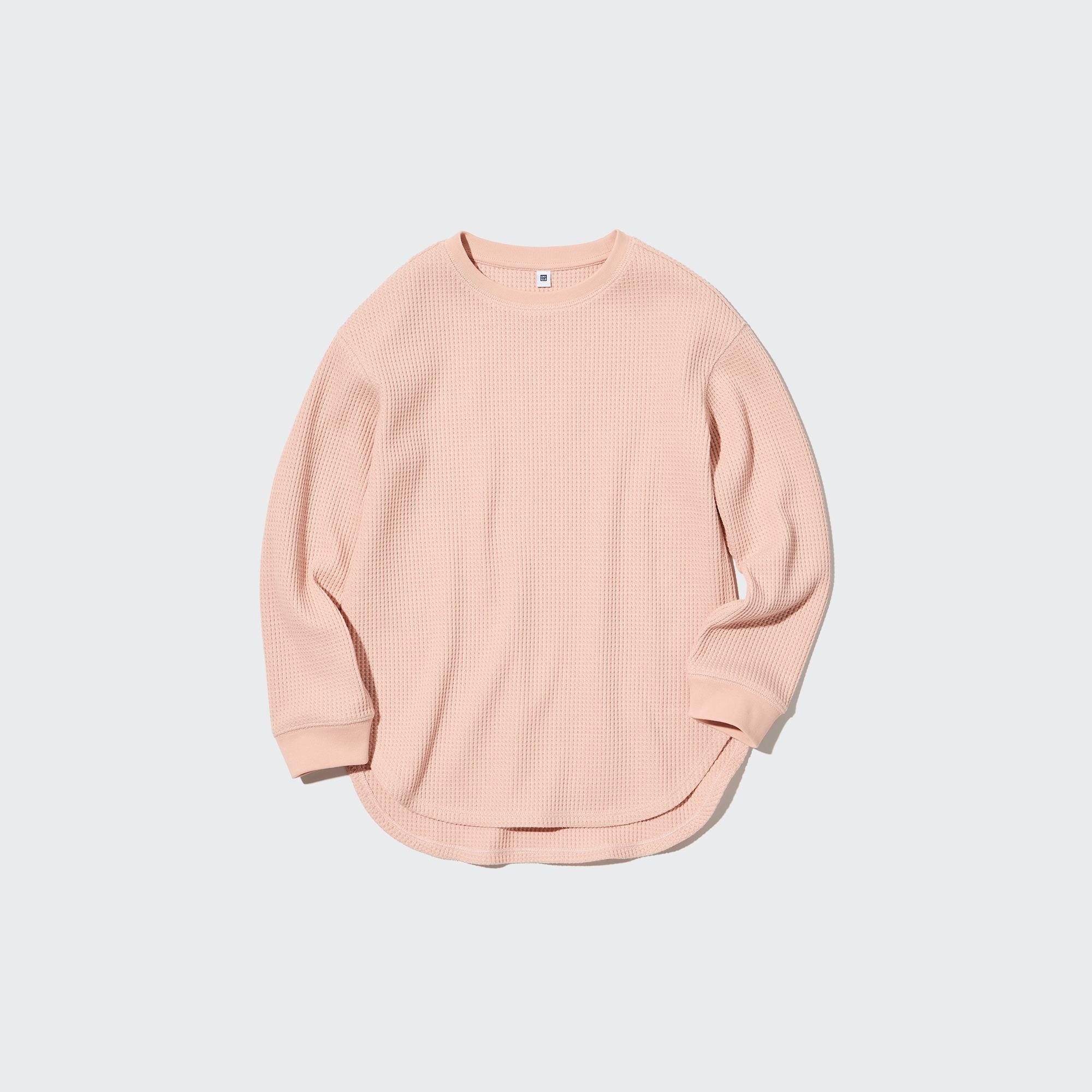 Uniqlo waffle clearance crew neck sweater