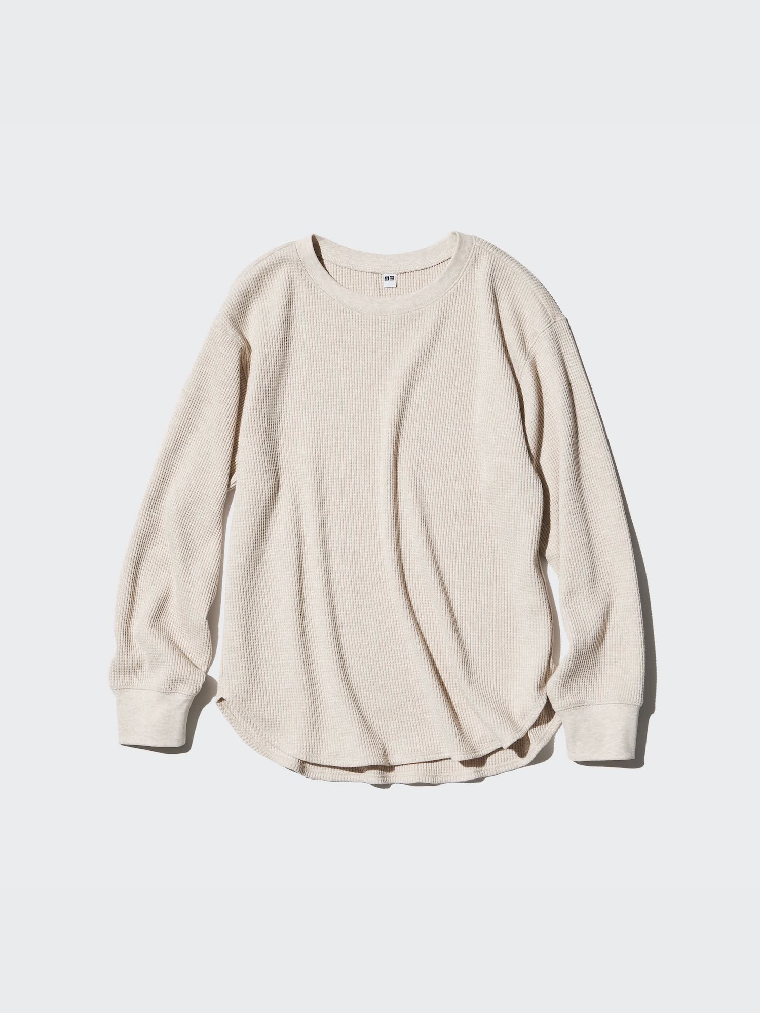 Uniqlo waffle crew neck sale