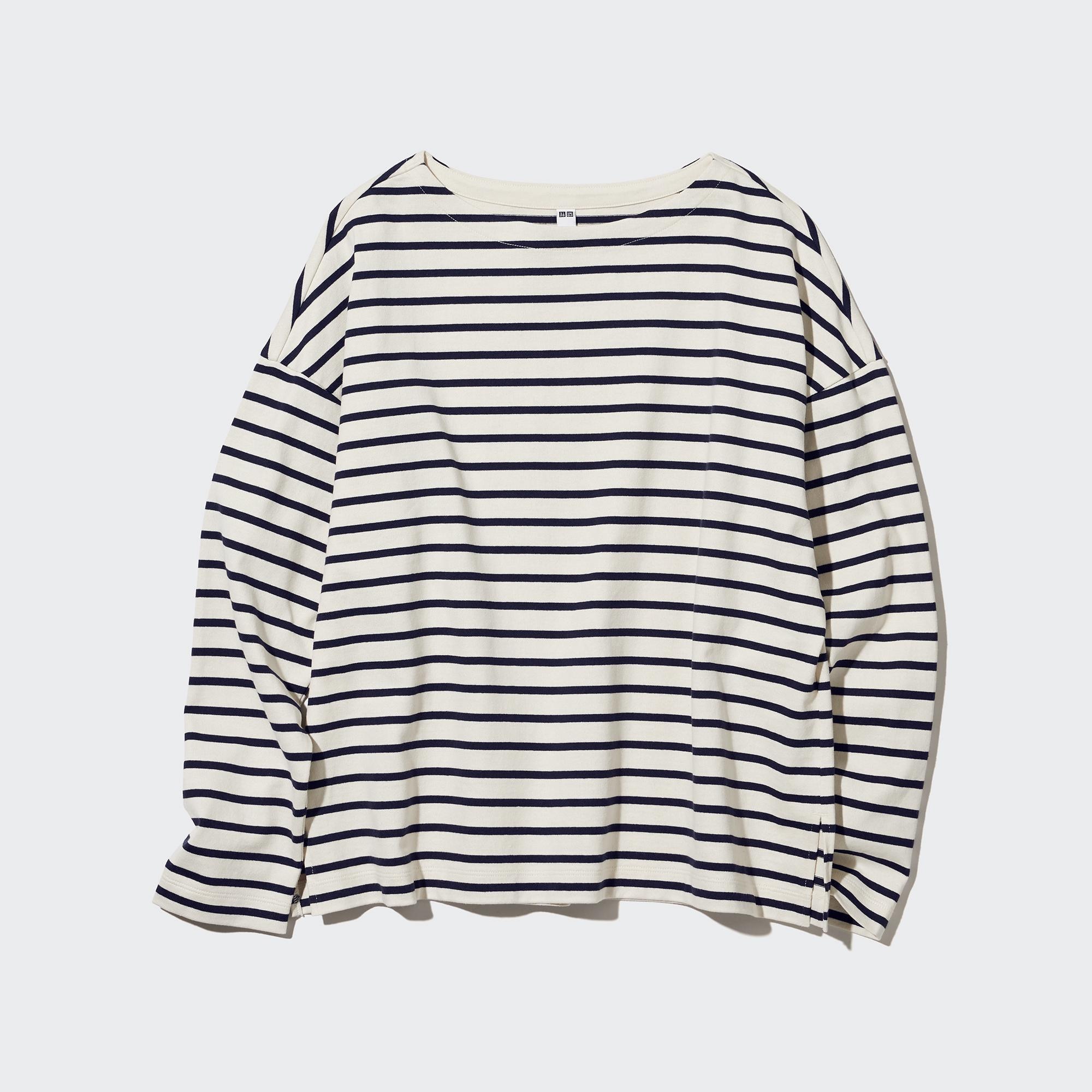 UNIQLO ユニクロ ボーダーtシャツ トップス 長袖 綿 メンズ S - トップス