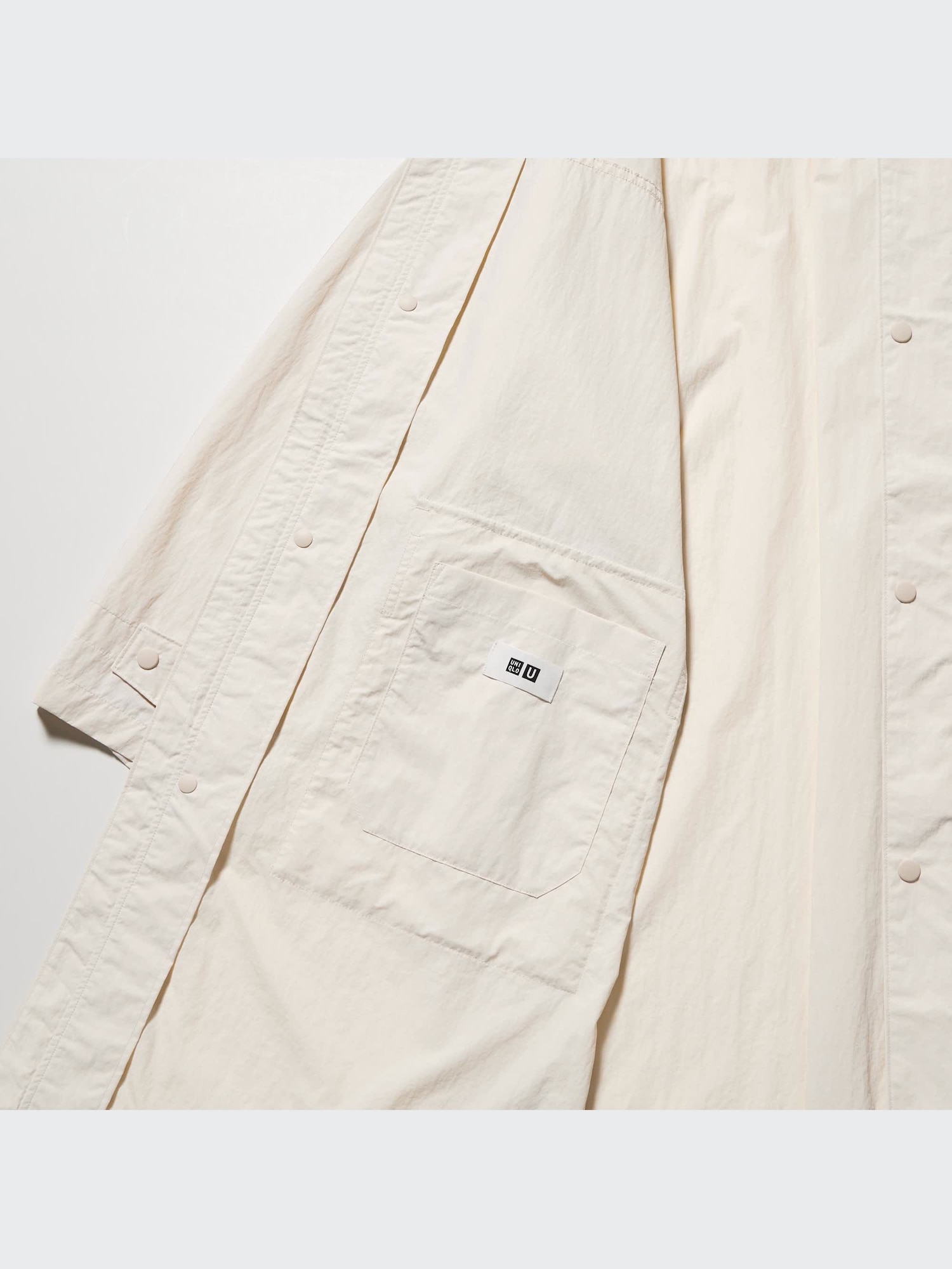 【美品】ユニクロUポケッタブルコート タグ付き未使用 UNIQLO U ポケッタブル ロングナイロンコート M
