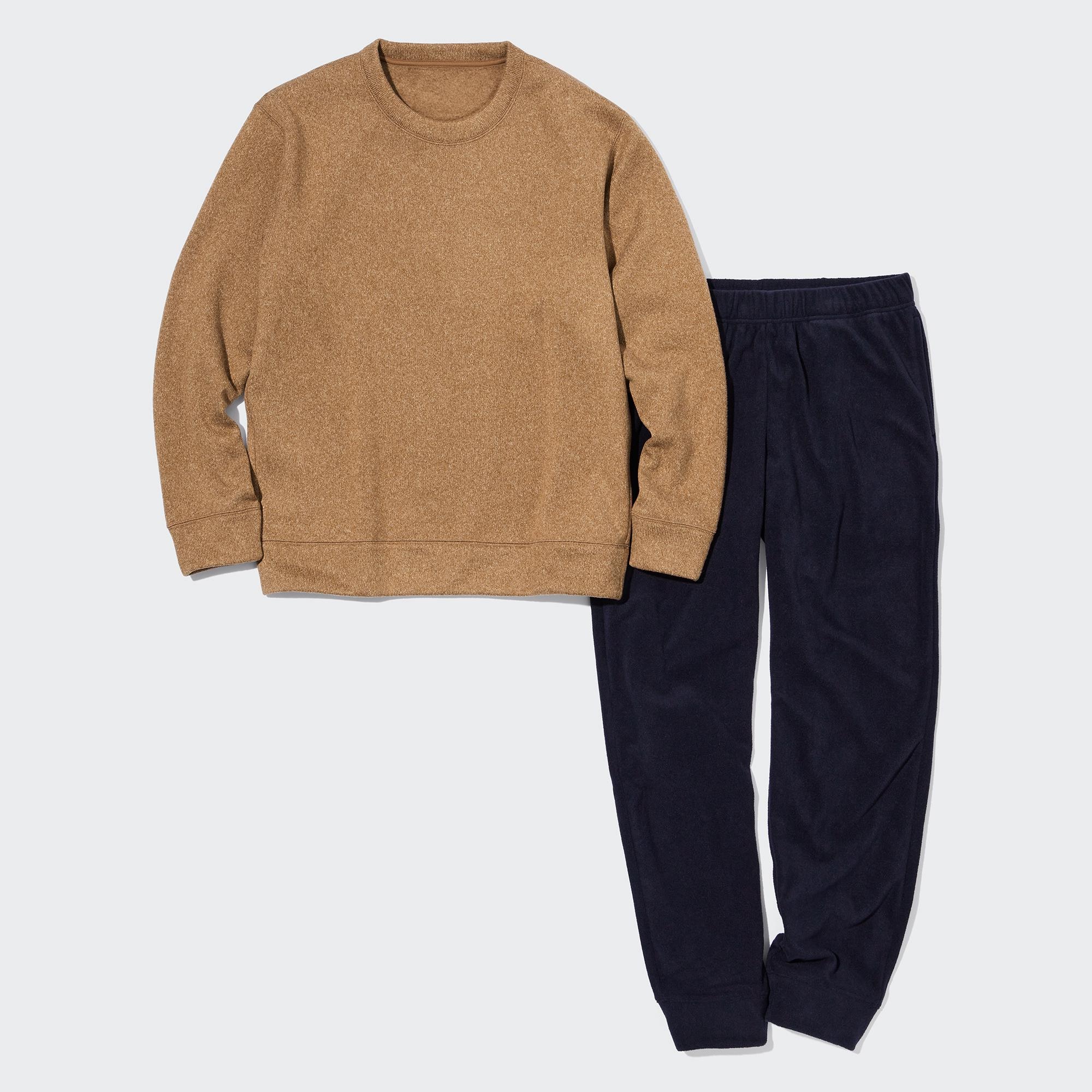 MEN S KNITTED FLEECE SET LONG SLEEVE UNIQLO IN