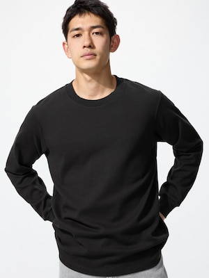 ソフトタッチクルーネックTシャツ/長袖