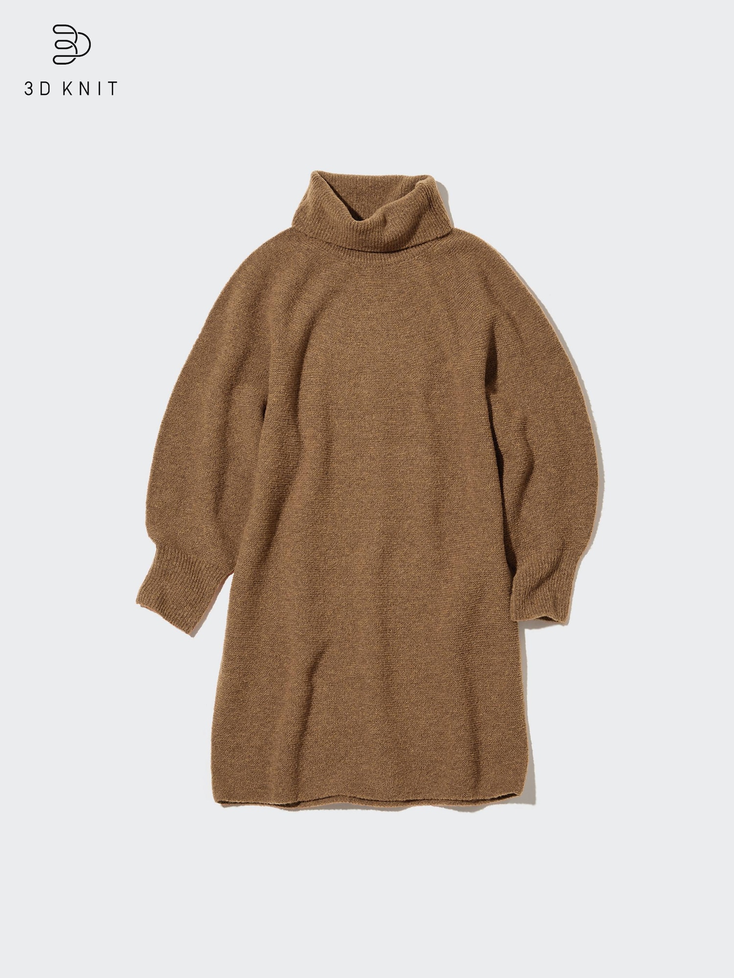ユニクロ公式 | 3Dスフレヤーンタートルネックワンピース（長袖
