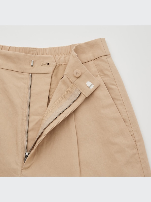 リネンブレンドタックワイドパンツ（丈標準67～69cm）