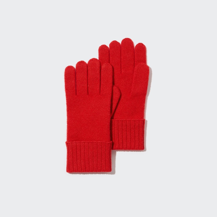 赤ニット手袋