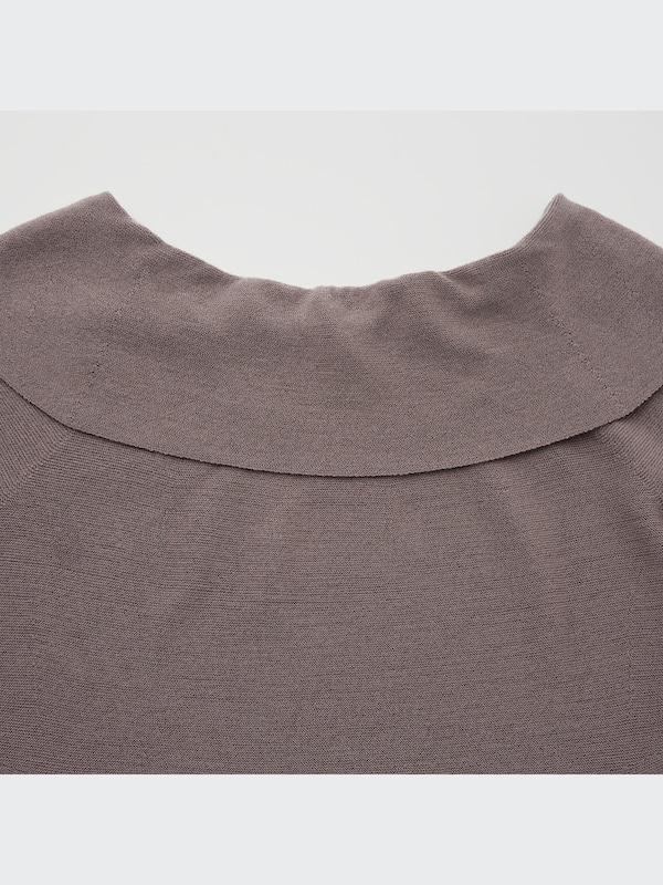 3Dエクストラファインメリノオフショルダーセーター（長袖）