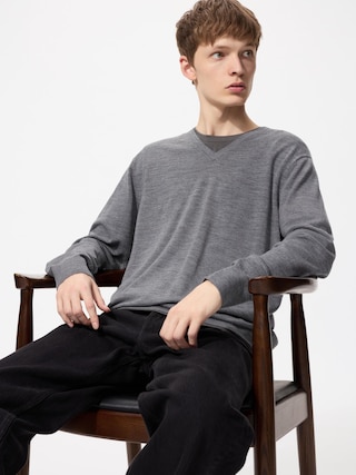 メリノVネックセーター