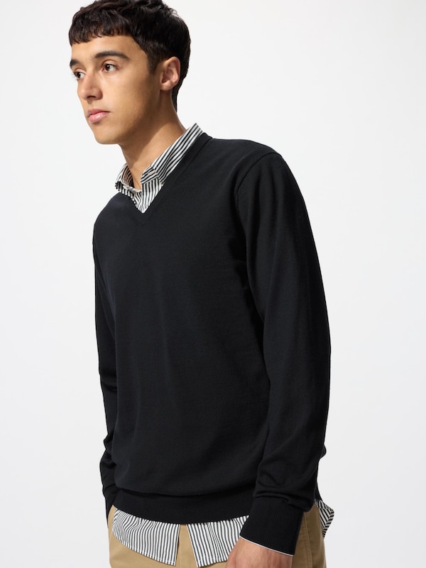 メリノVネックセーター