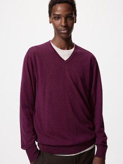 メリノVネックセーター