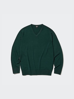エクストラファインメリノVネックセーター（長袖）