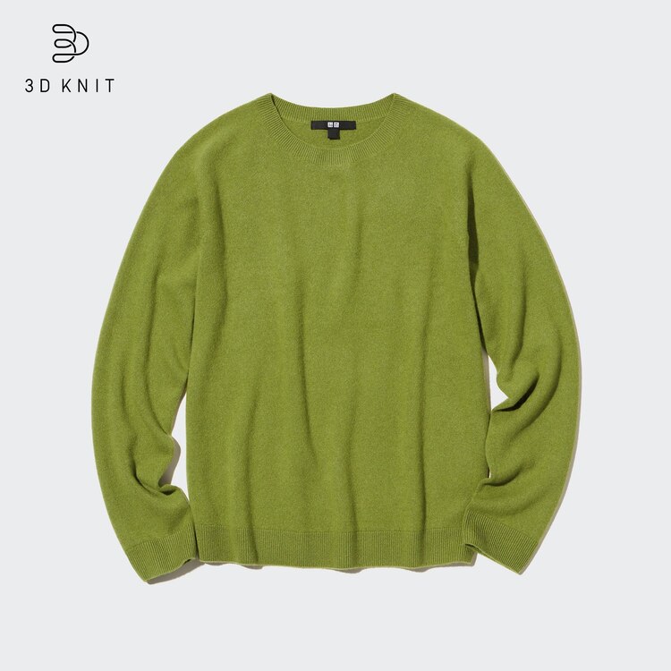 ユニクロ公式 3dカシミヤクルーネックセーター 長袖