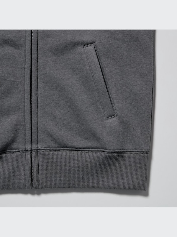 Soft Pile Lined Sweat Long Sleeve Full-Zip Hoodie