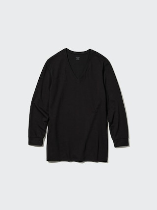 極暖ヒートテックコットンVネックT/9分袖
