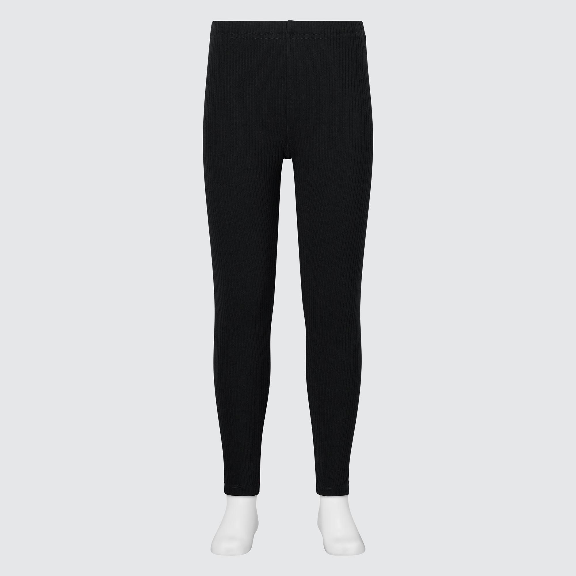 GIRLS RIBBED LEGGINGS UNIQLO IN