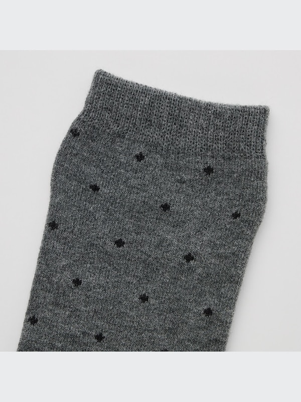GIRLS ヒートテックハイソックス（ドット・2足組）