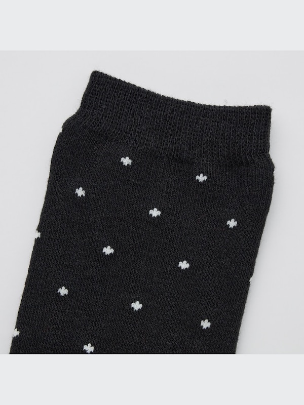 GIRLS ヒートテックハイソックス（ドット・2足組）