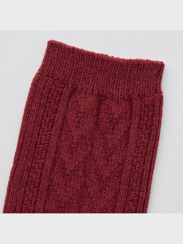 GIRLS ヒートテックハイソックス（ドット・2足組）