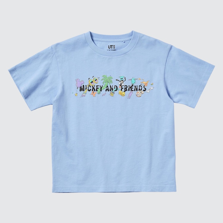 ユニクロ公式 KIDS ミッキー  フレンズ アート バイ スティーブン・ハリントン UT グラフィックTシャツ（半袖）