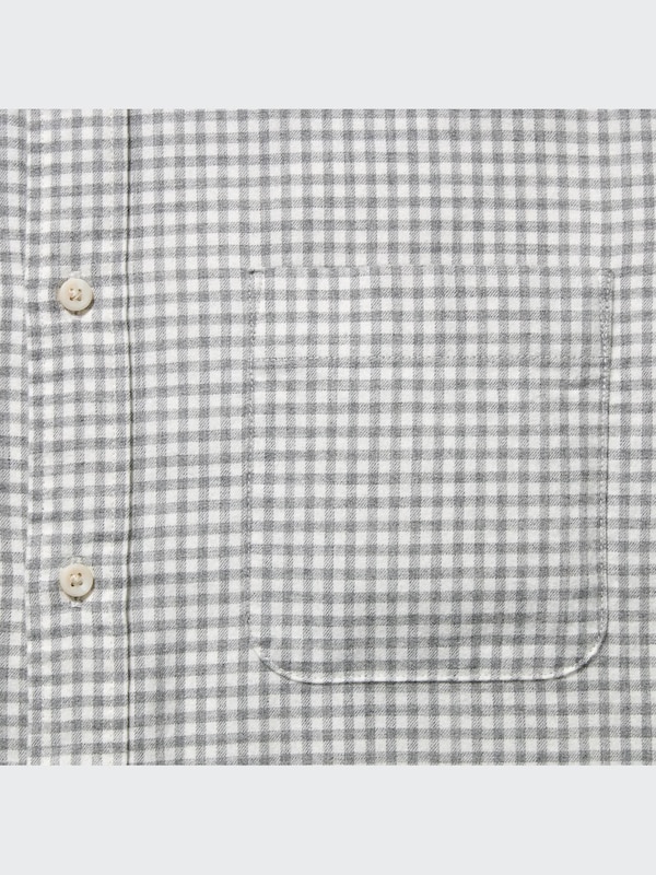 フランネルチェックシャツ（ボタンダウンカラー・長袖）