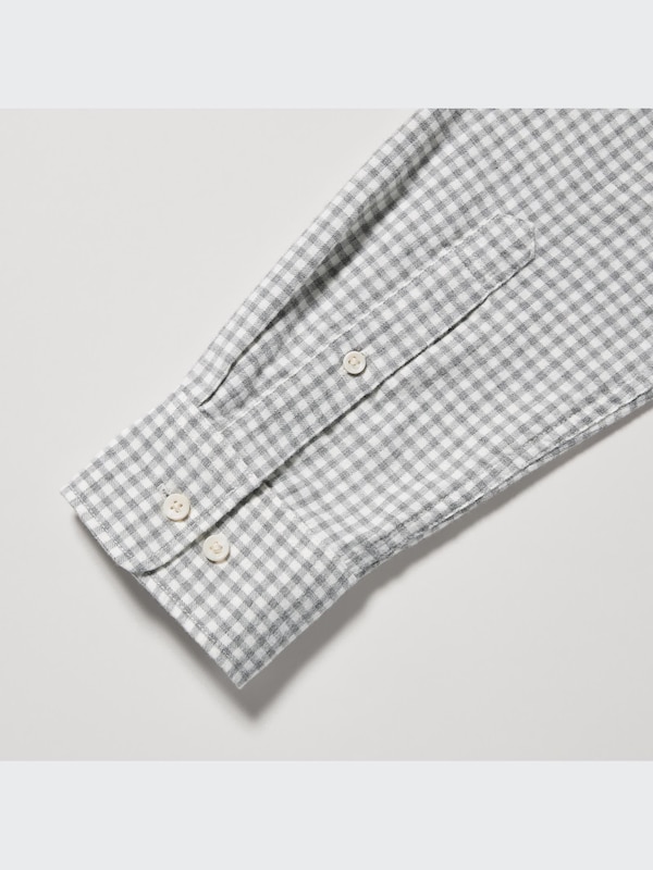 フランネルチェックシャツ（ボタンダウンカラー・長袖）