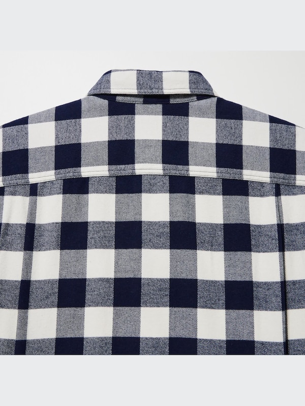 Áo Sơ Mi Vải Dạ Kẻ Caro Dài Tay