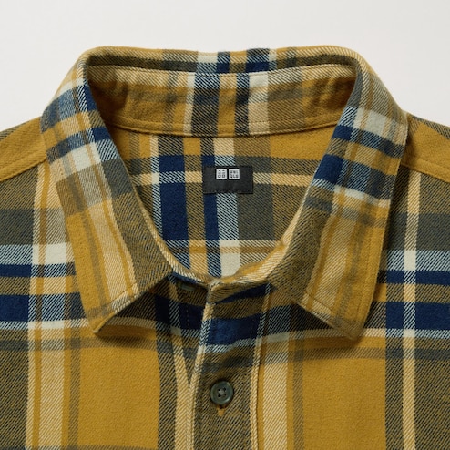 yellow plaid flannel shirt mens