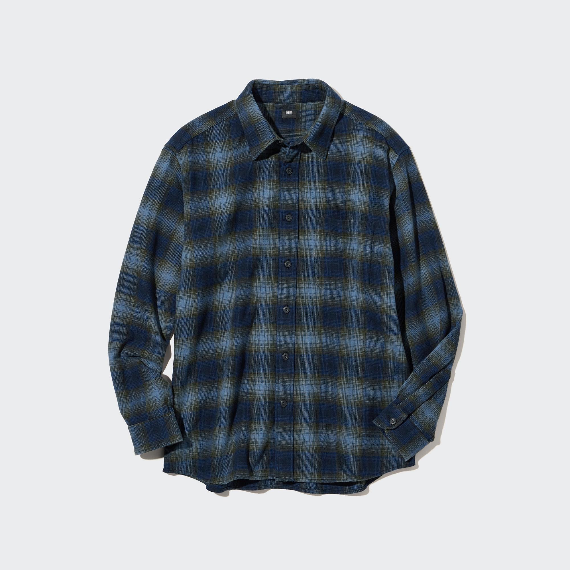 ユニクロ公式 | フランネルチェックシャツ（レギュラーカラー・長袖）