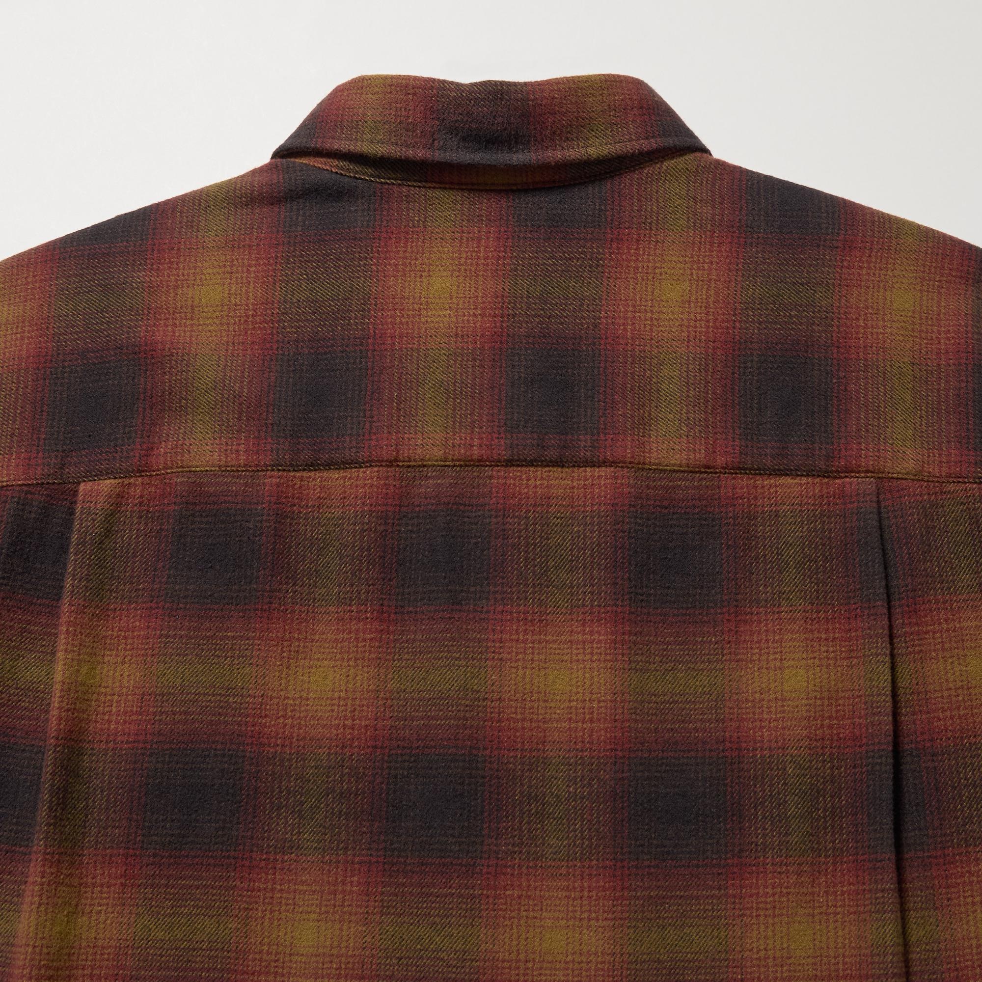 MENS FLANNEL CHECKED LONG SLEEVE SHIRT  UNIQLO VN