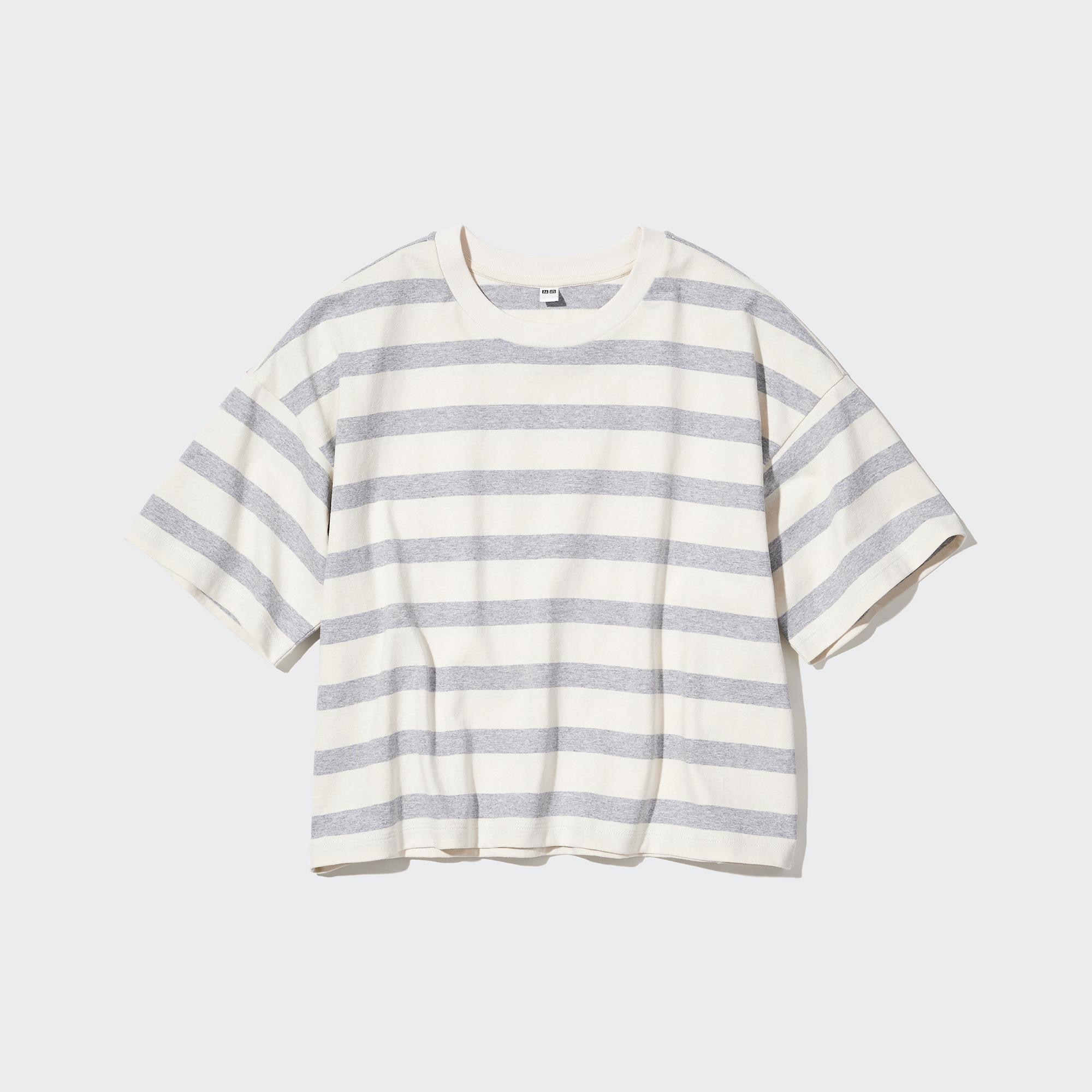 Striped t outlet shirt crop top