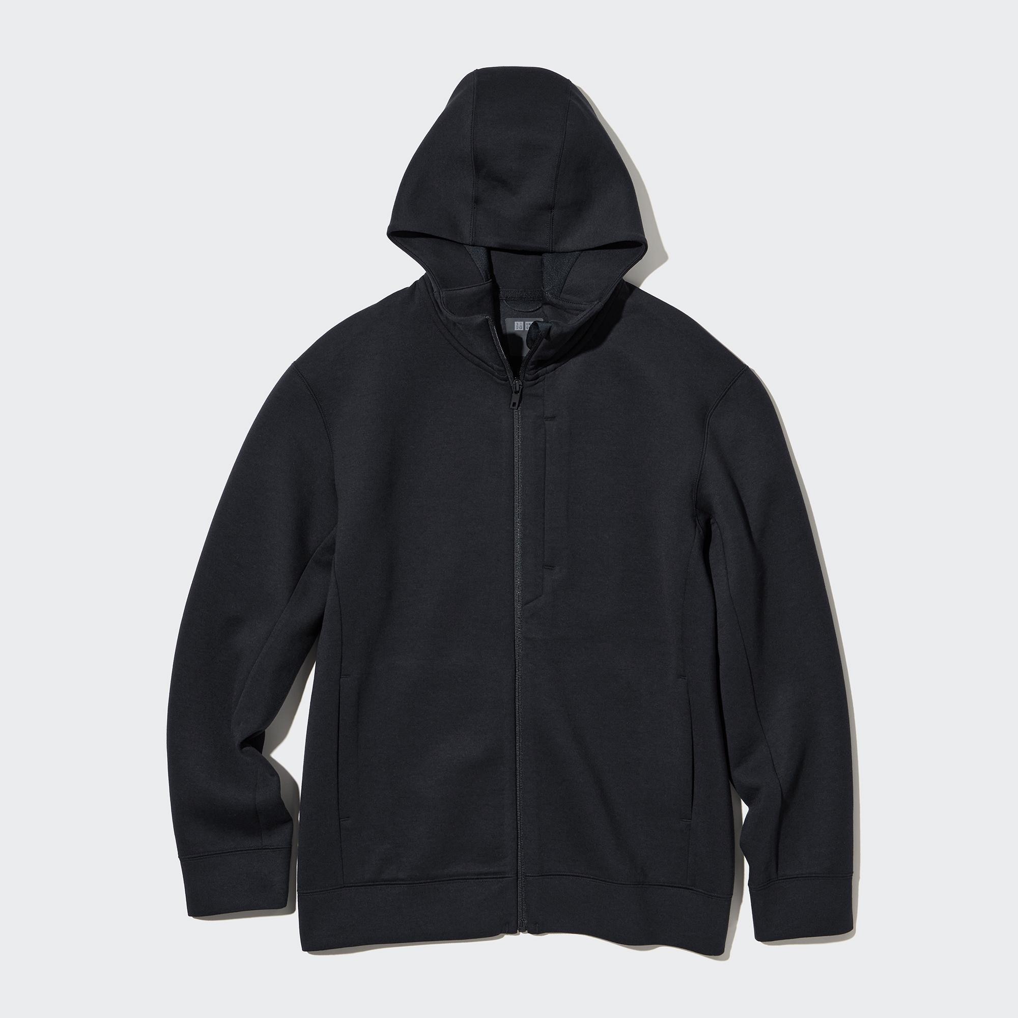 Uniqlo unisex plain black hoodie Mens Fashion Tops  Sets Hoodies on  Carousell
