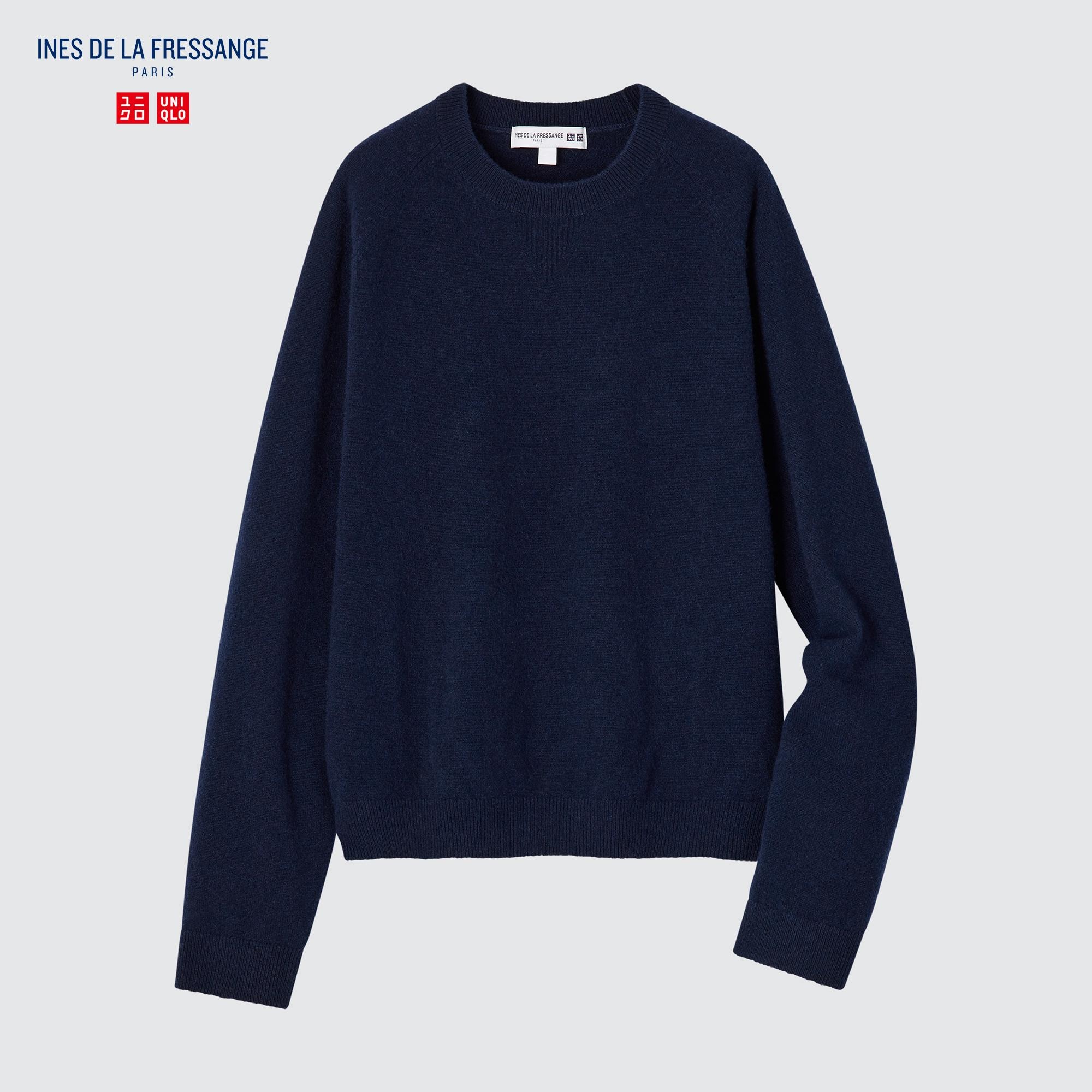 美品 UNIQLO　カシミヤクルーネックセーター　ブラウン　XL ユニクロ