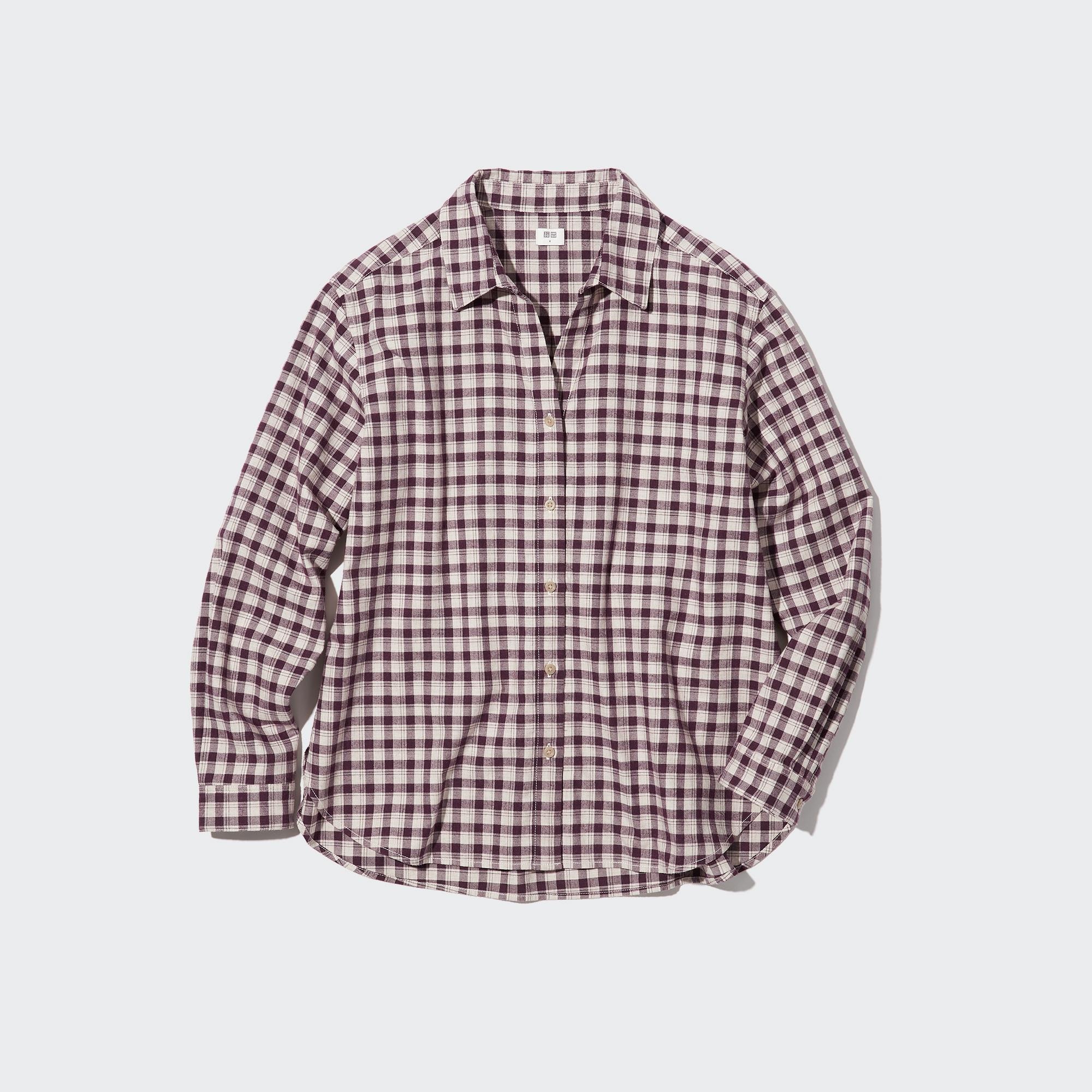 WOMEN'S LIGHT FLANNEL CHECKED LONG 