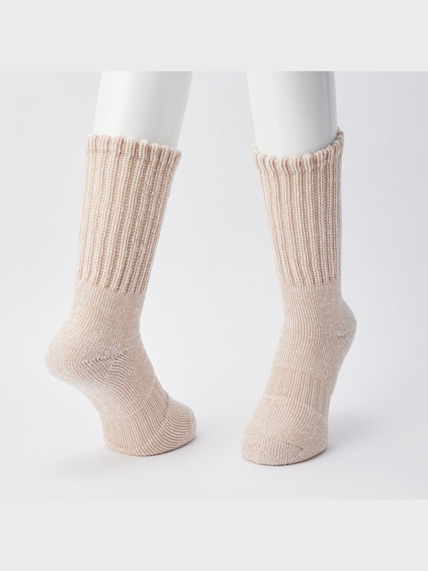 HEATTECH Pile Plating Ribbed Socks