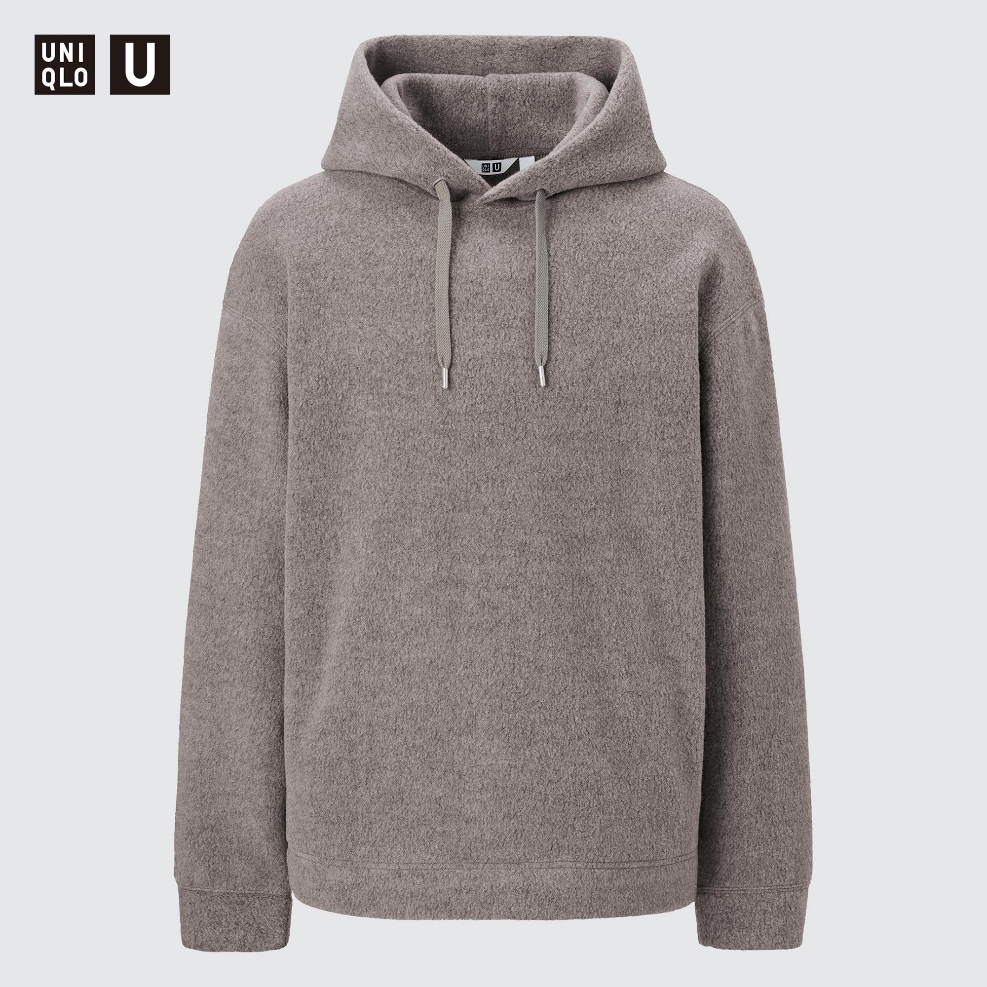 Grey hot sale hoodie uniqlo