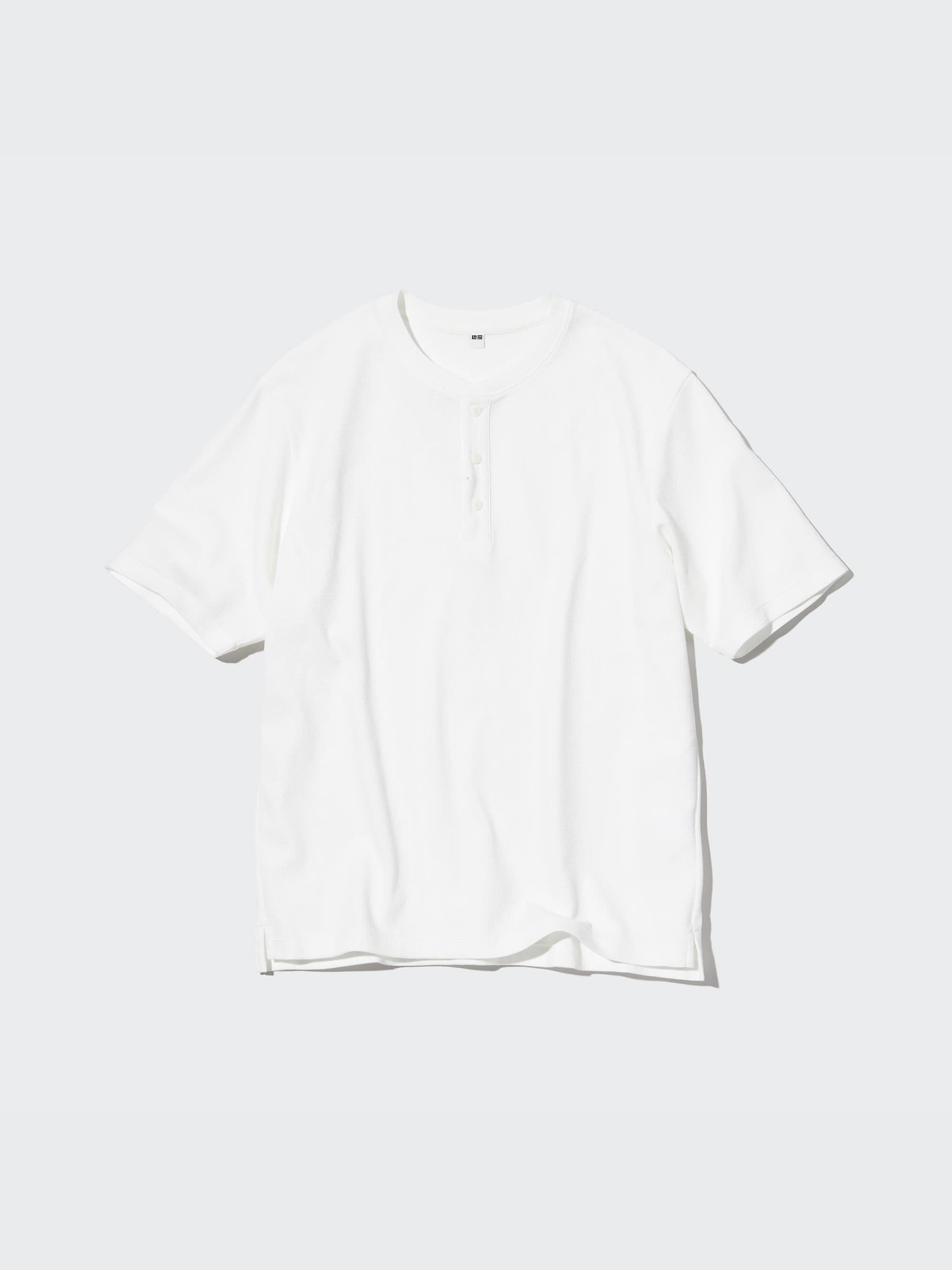 kinema waffle henley neck shirt M WAFFLE HENLEY NECK LONG SLEEVE T