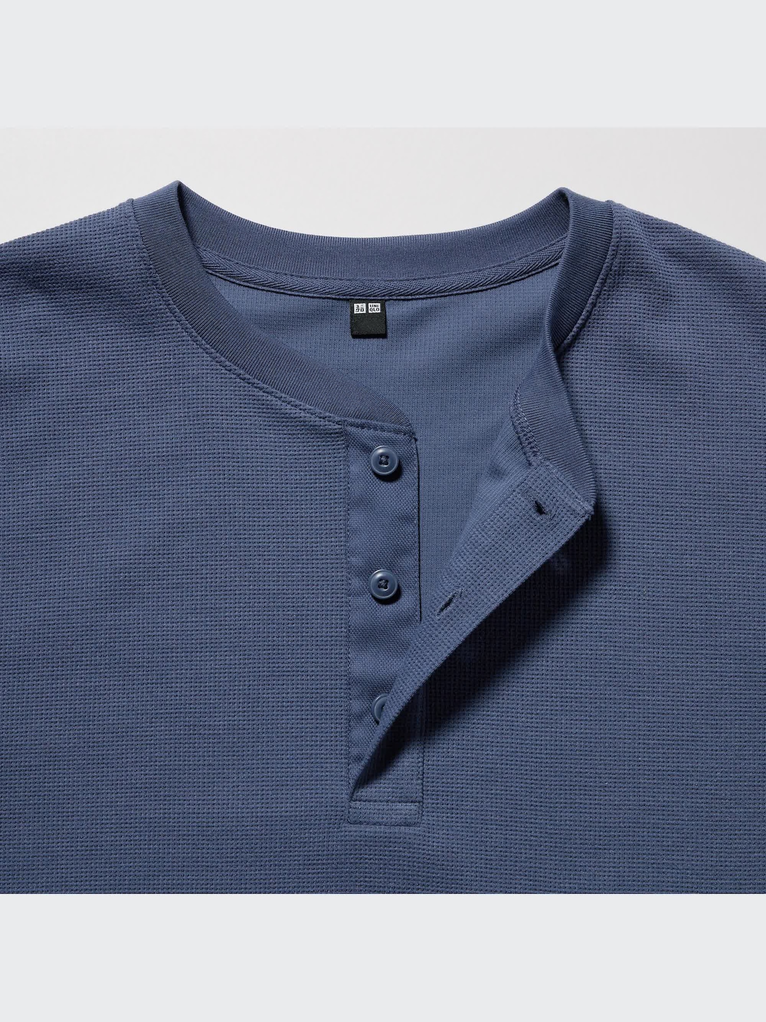 新品未使用】kinema waffle henley neck shirt M kinema】waffle